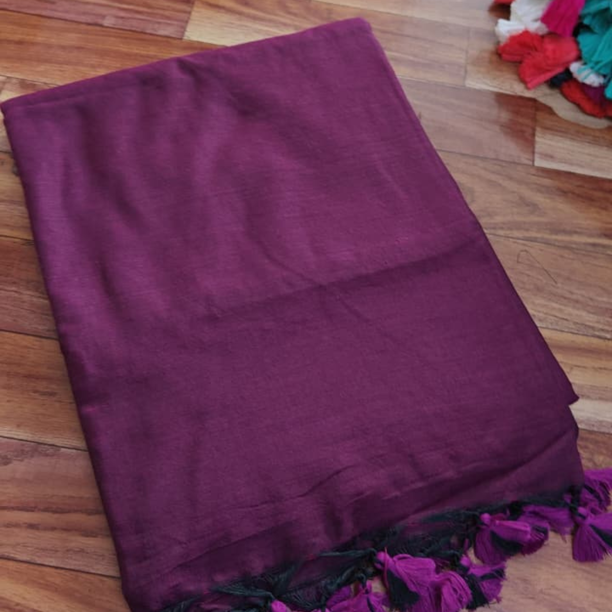 Plain khadi cotton sarees