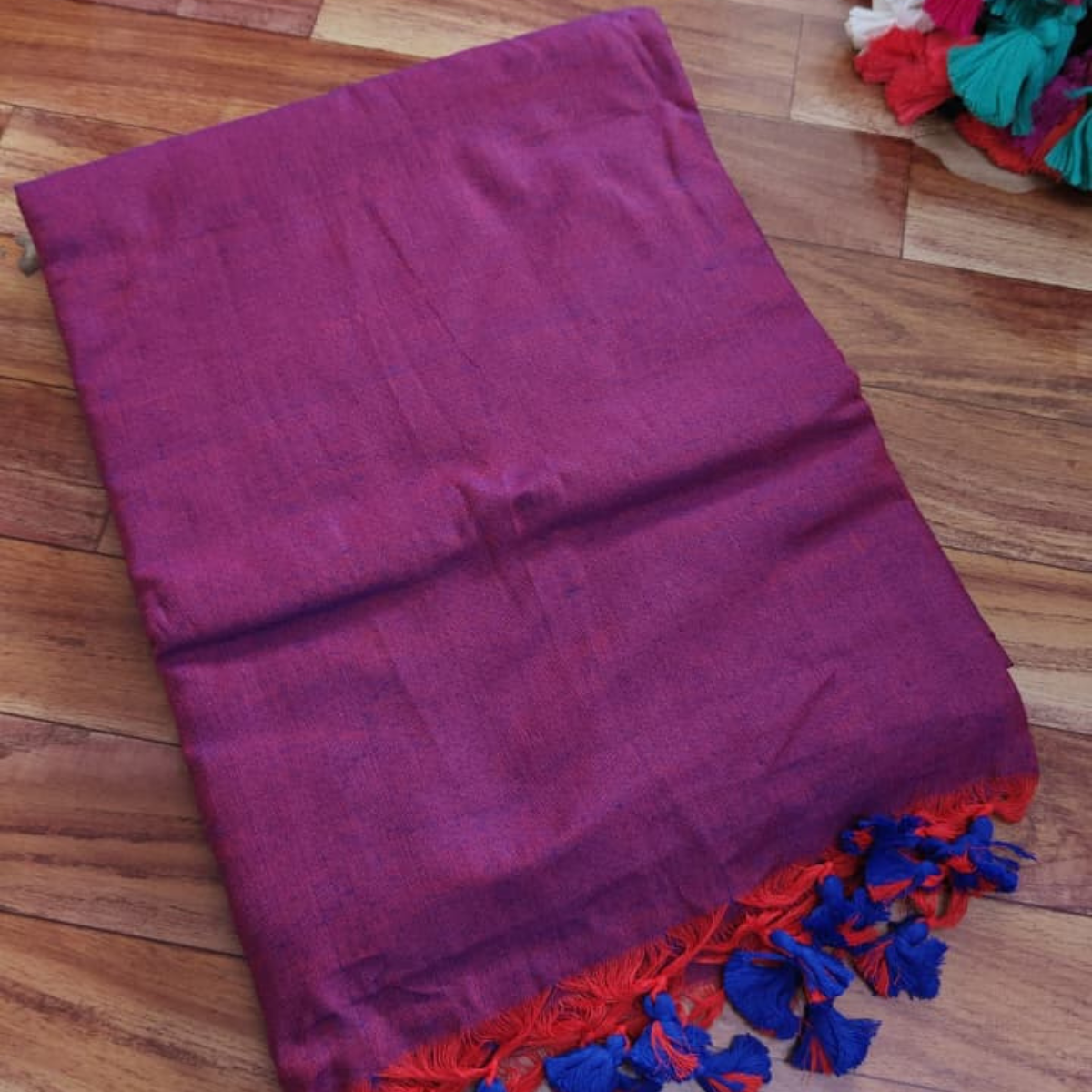 Plain khadi cotton sarees
