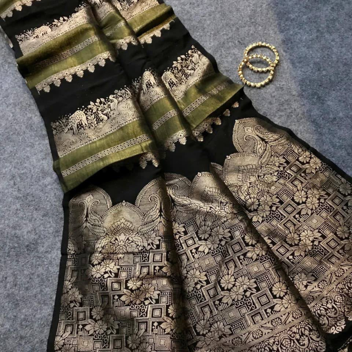 Banarasi semi silk sarees