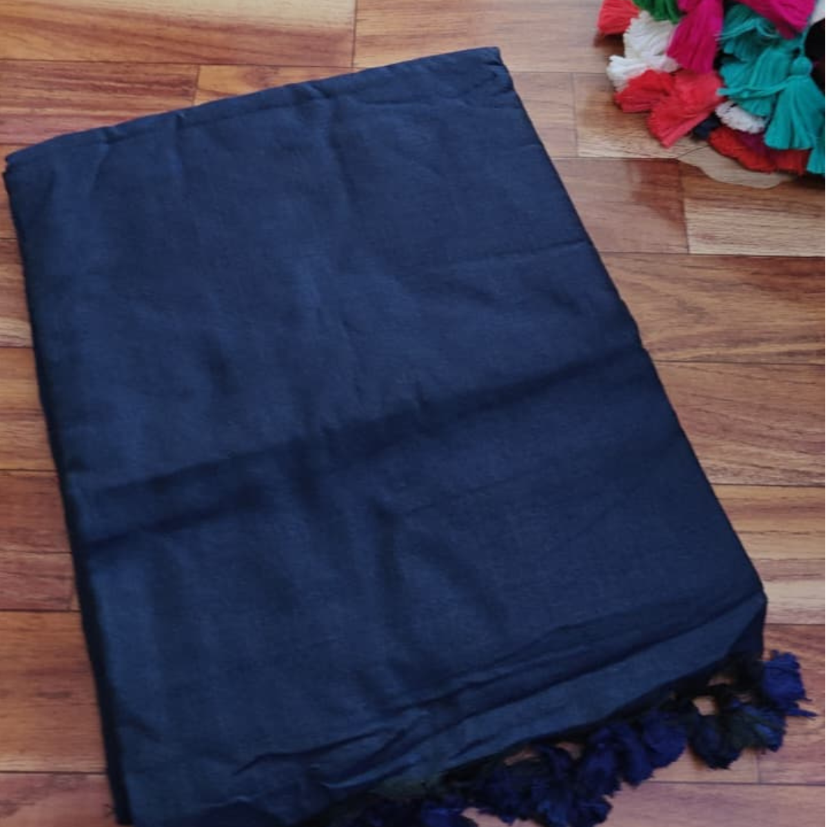 Plain khadi cotton sarees