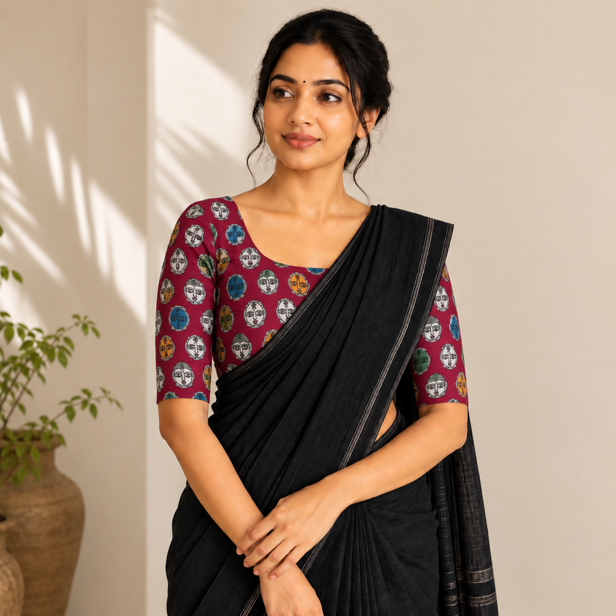 Kalamkari Half Sleeve Blouse