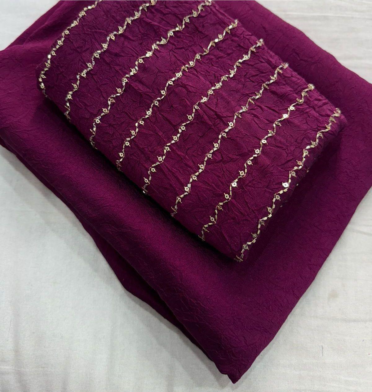 Georgette Crush Type Sarees