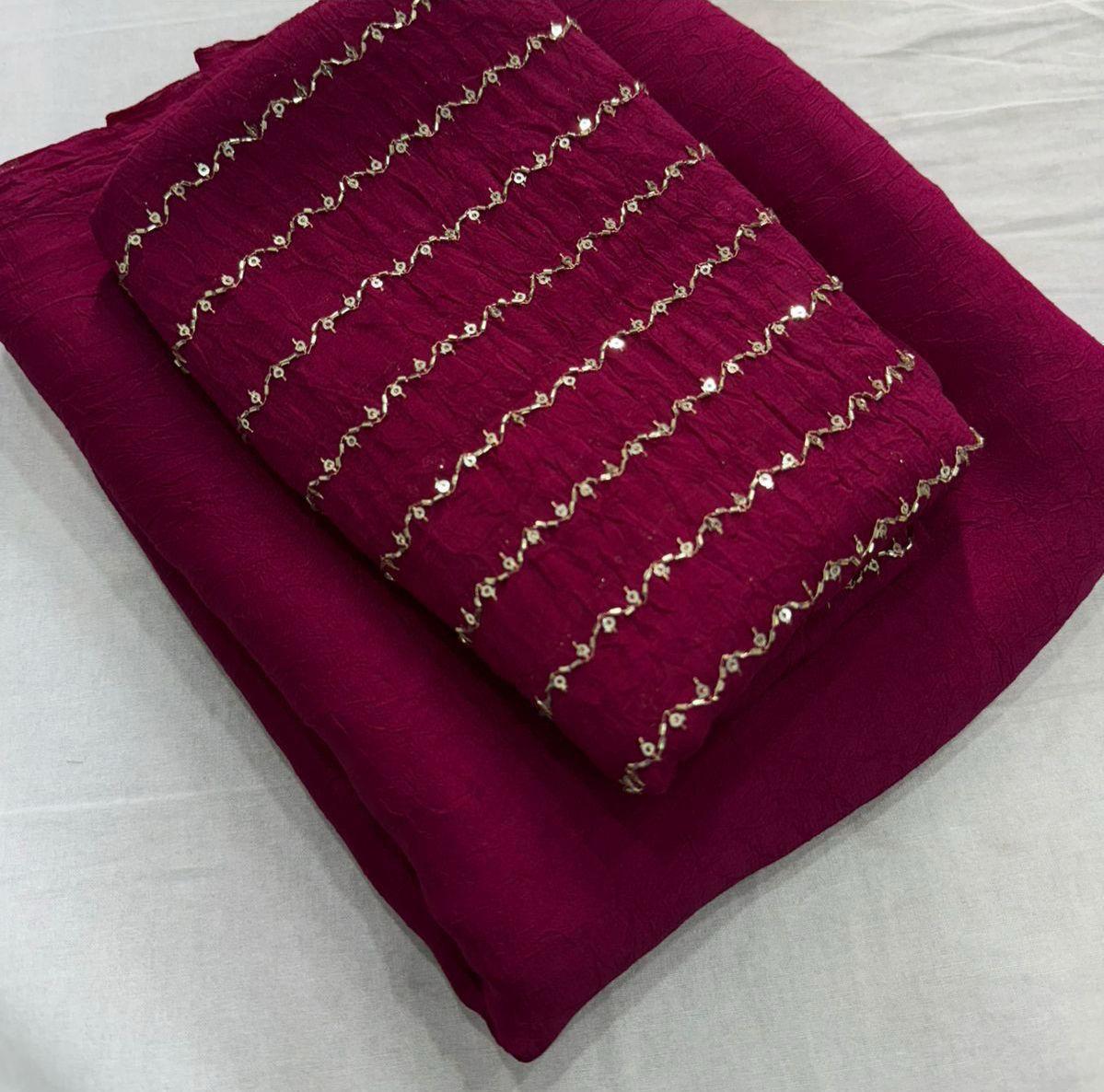 Georgette Crush Type Sarees