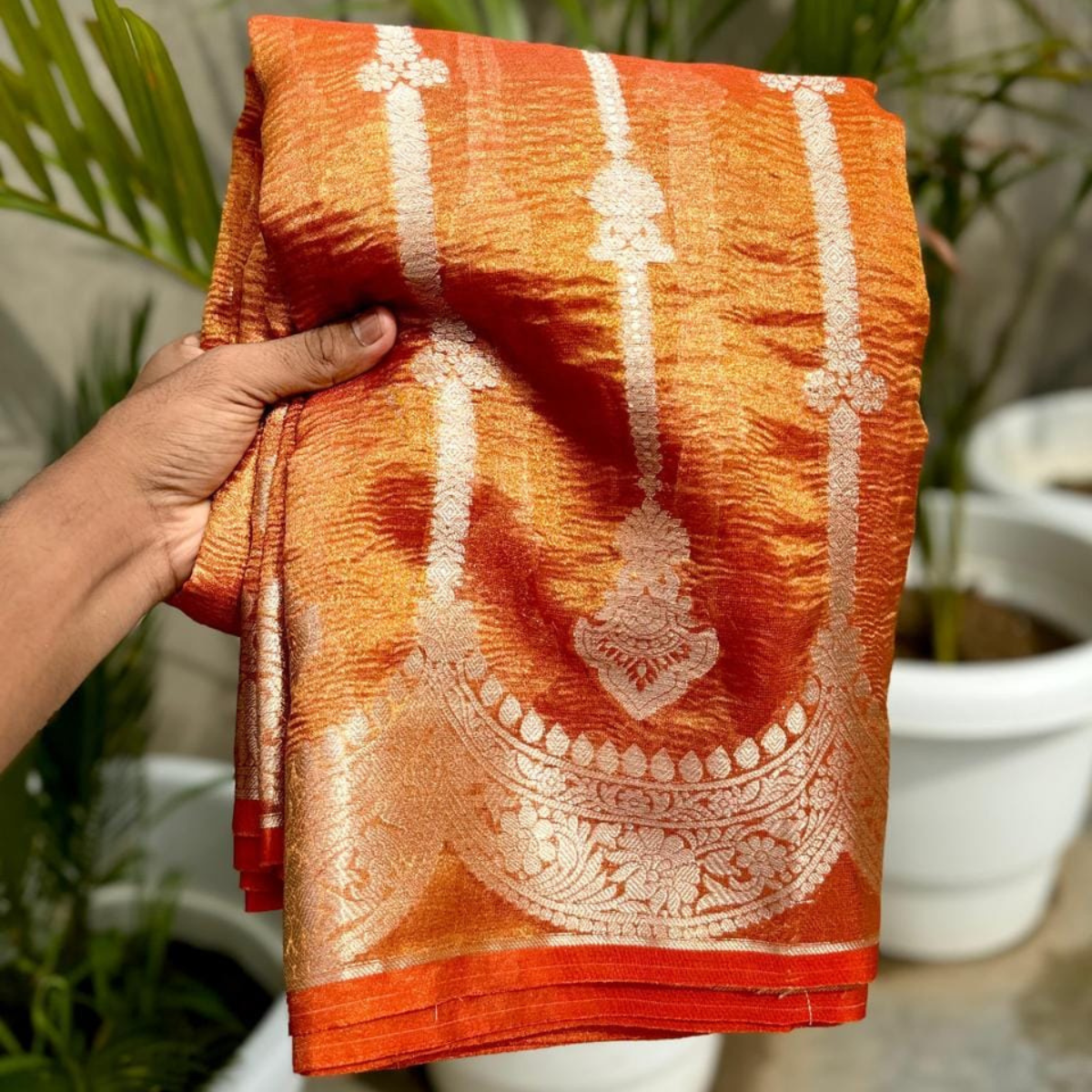 Tissue silk sarees