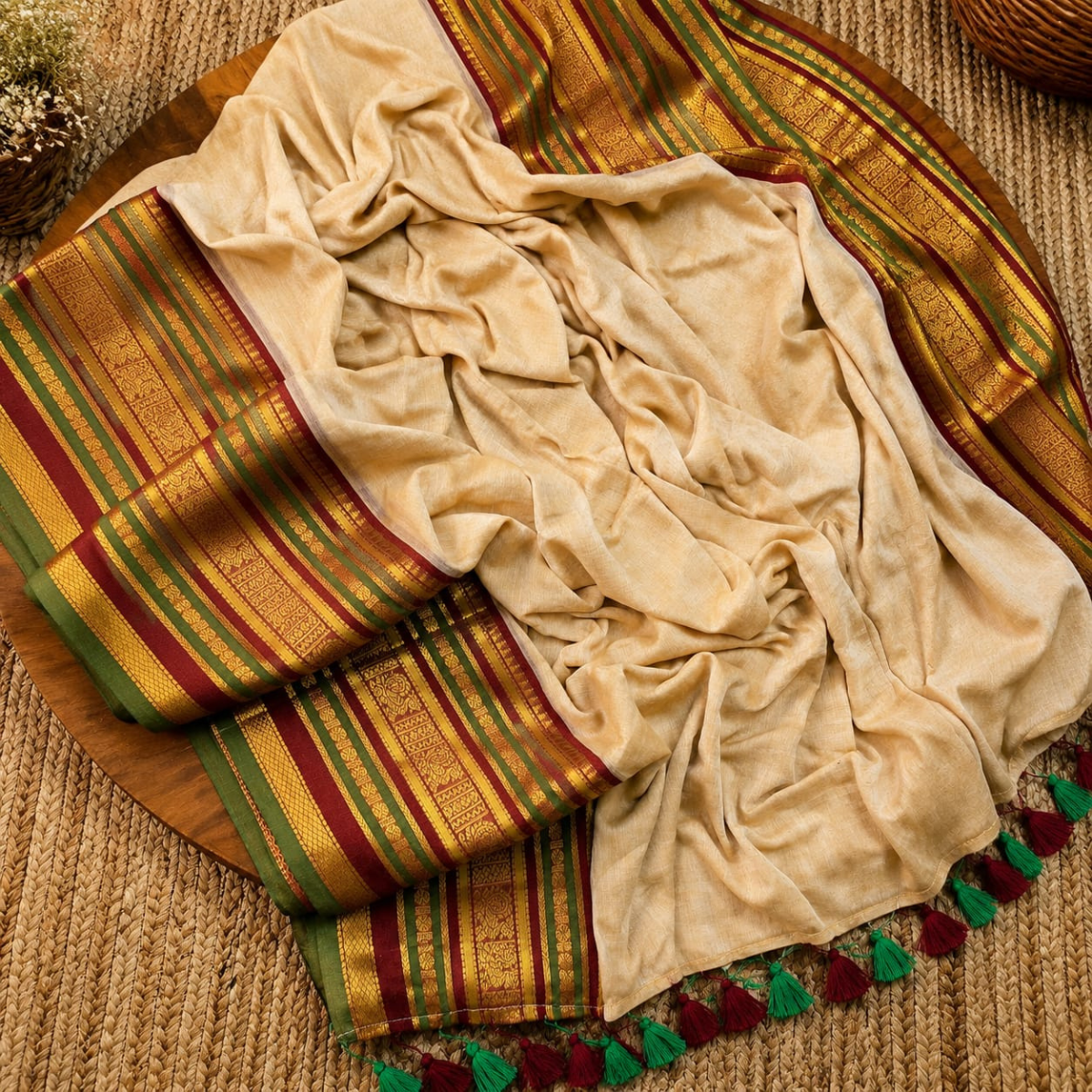 Kerala  type mul cotton sarees