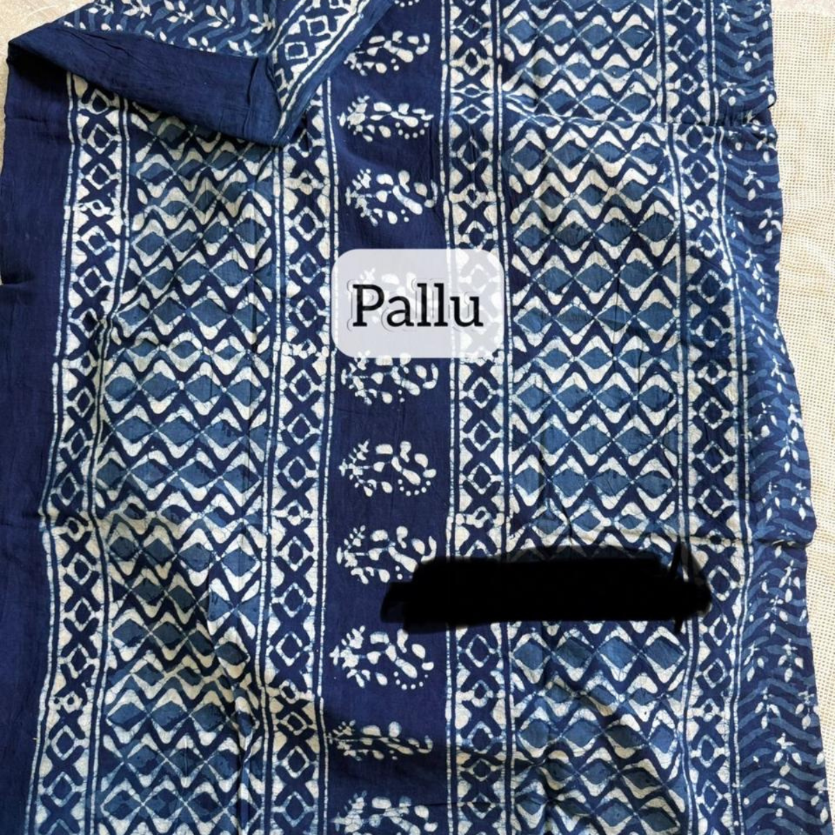 Handblock printed IndiGo blue sarees