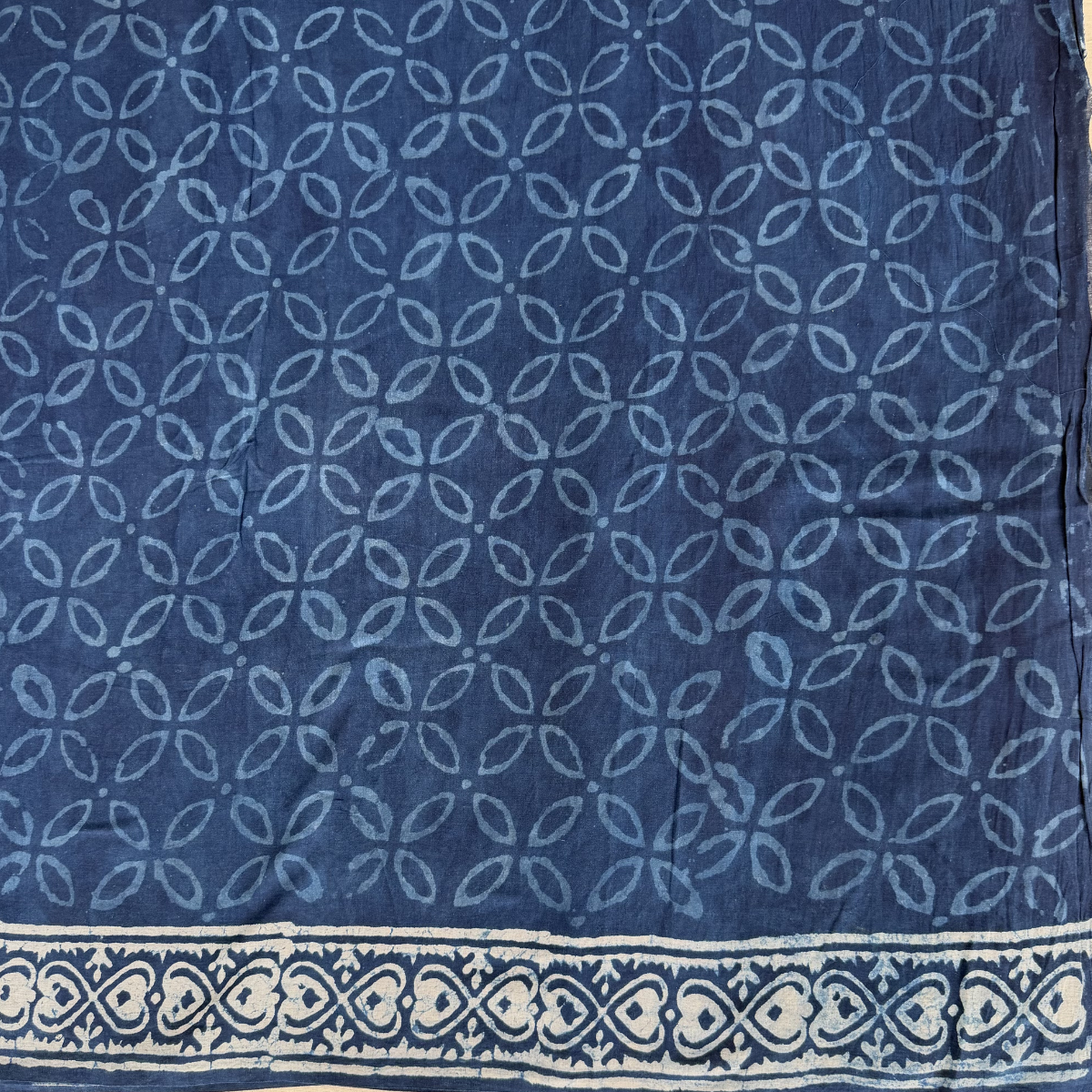 Handblock printed IndiGo blue sarees