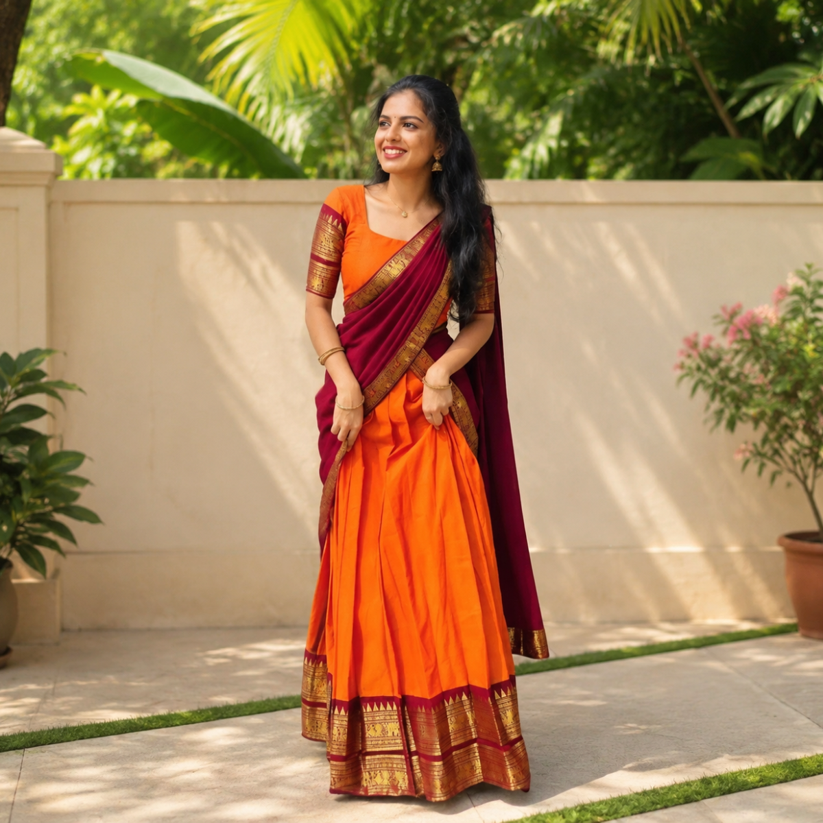 Chettinad cotton Half sarees