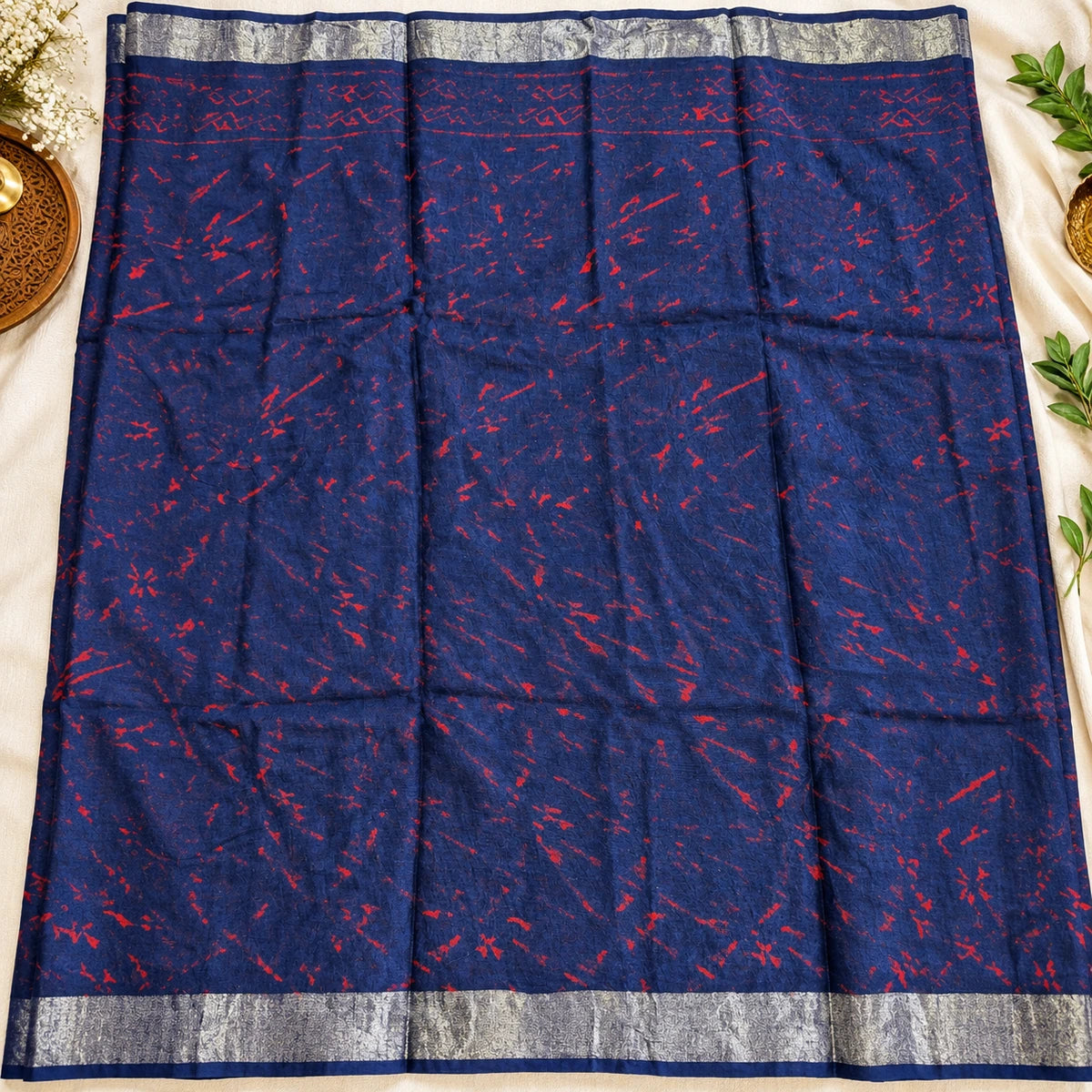 Handblock printed linen sarees