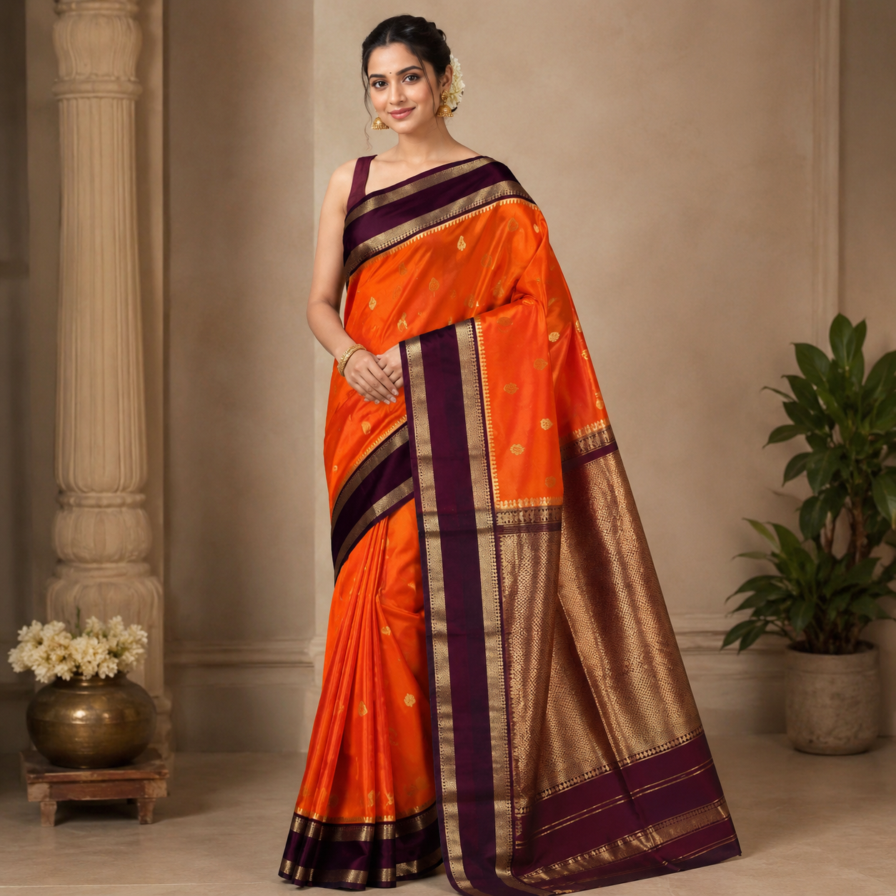 Banarasi semi silk saree