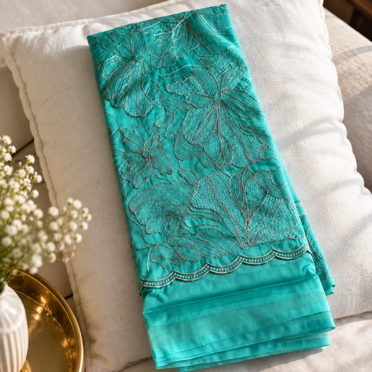 Organza tissue silk saree